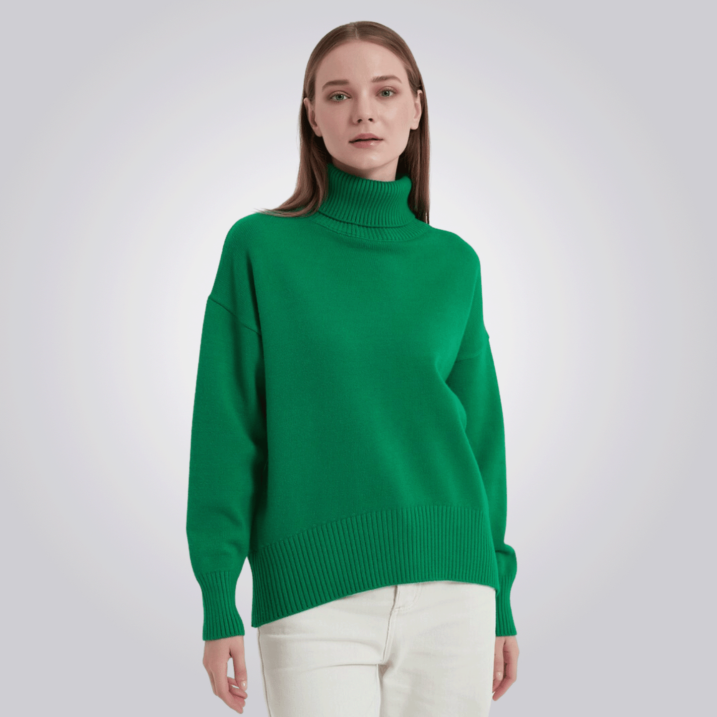 CAMISETA CORDILHEIRA GOLA ALTA FEMININA VERDE