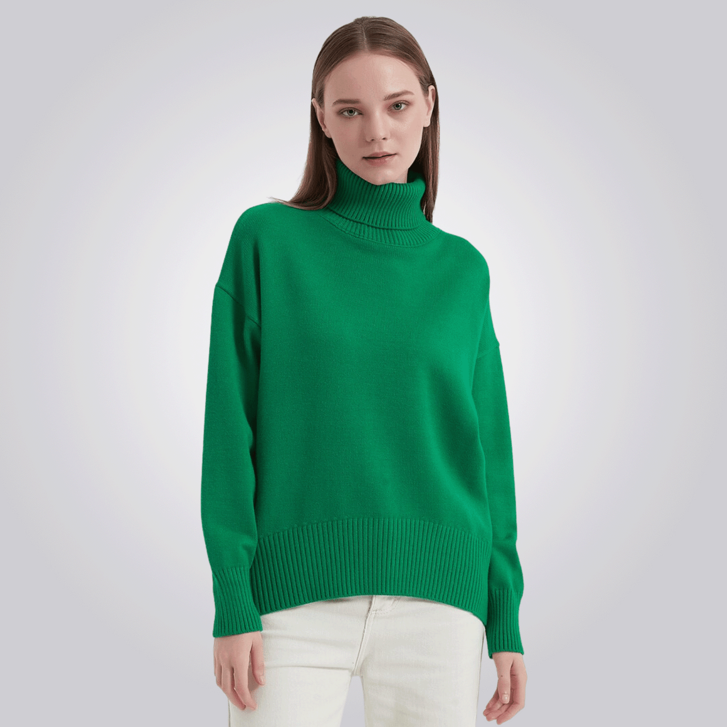 CAMISETA CORDILHEIRA GOLA ALTA FEMININA VERDE