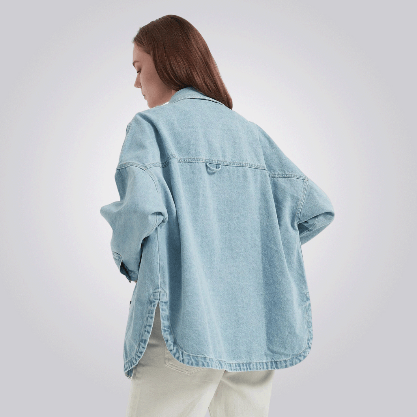 CAMISA CORDILHEIRA LONG JEANS FEMININA