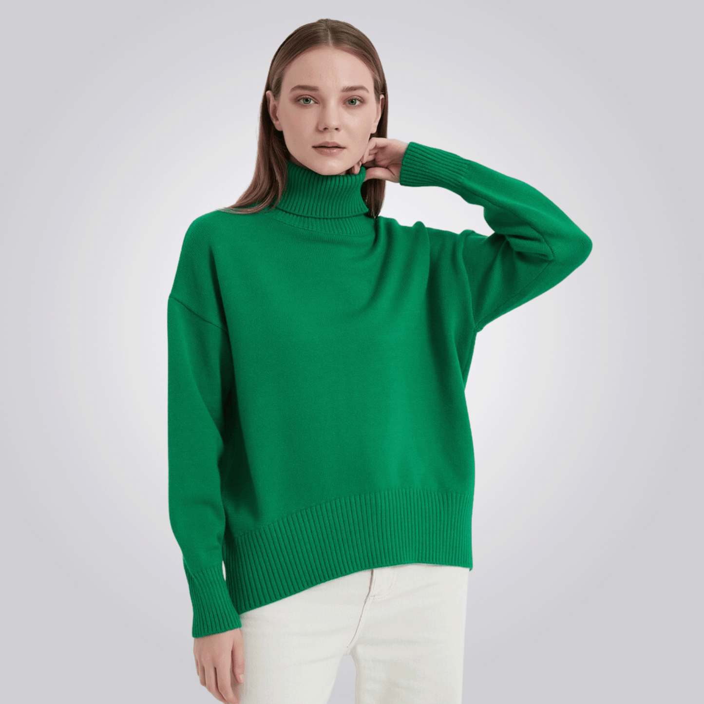 CAMISETA CORDILHEIRA GOLA ALTA FEMININA VERDE