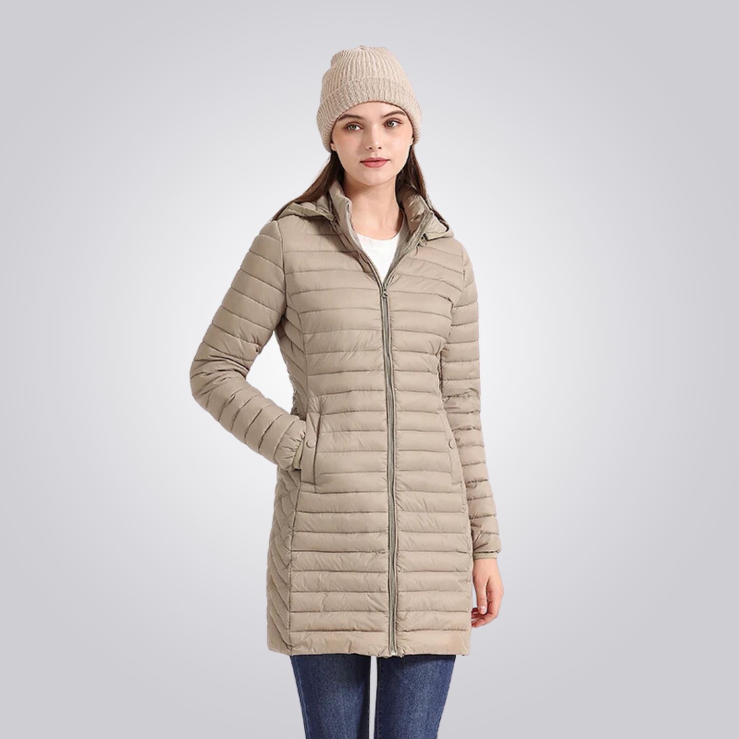 JAQUETA CORDILHEIRA LONG PUFFER FEMININA