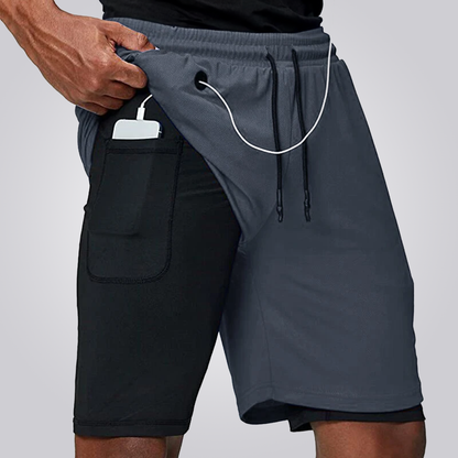SHORTS CORDILHEIRA 2 EM 1 AERODRY PERFORMANCE