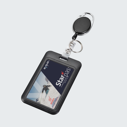 PORTA PASS DE SKI CORDILHEIRA C/ CLIP RETRÁTIL